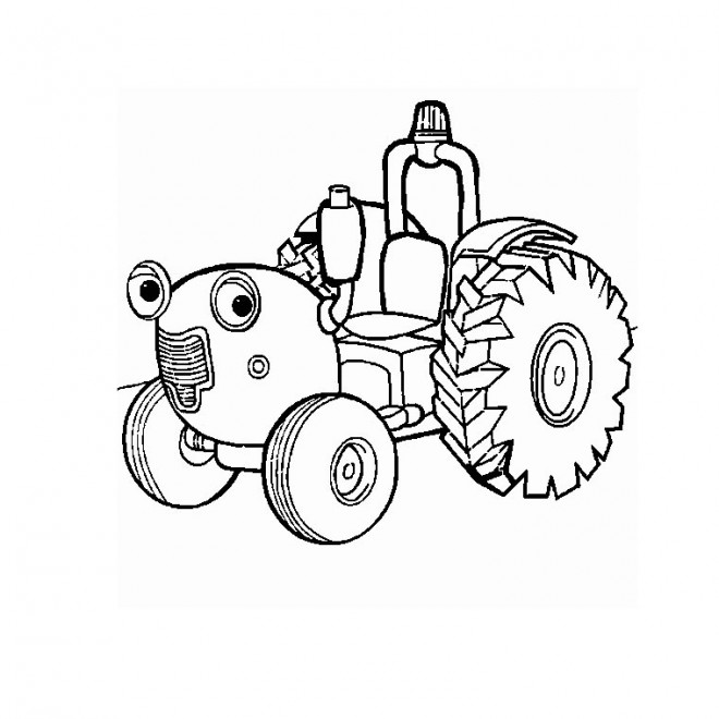 Coloriage Tracteur Tom magique dessin gratuit à imprimer