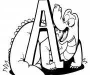 Coloriage Alligator en français