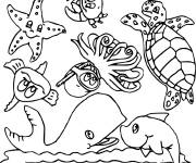 Coloriage Animaux de la mer ps