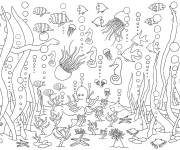 Coloriage Image des animaux de la mer