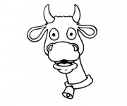 Coloriage et dessins gratuit Tête vache à imprimer