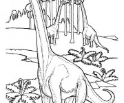 Coloriage et dessins gratuit Dinosaure herbivore à imprimer