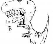 Coloriage Dinosaure humoristique