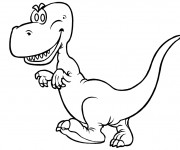 Coloriage et dessins gratuit Petit dinosaure à imprimer
