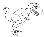 Coloriage Petit dinosaure souriant