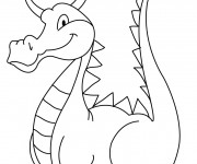 Coloriage Dragon en souriant