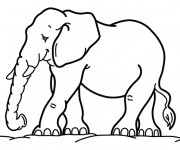 Coloriage et dessins gratuit Éléphant maternelle à imprimer