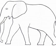 Coloriage Éléphant simple