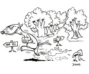 Coloriage et dessins gratuit Furet de la Forêt humoristique à imprimer