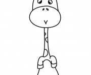 Coloriage et dessins gratuit Girafe humoristique à imprimer