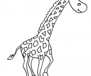 Coloriage Girafe pour enfant