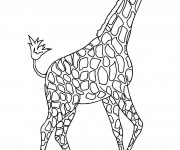 Coloriage Une Girafe de toute beauté