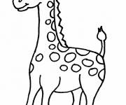Coloriage et dessins gratuit Une petite Girafe à colorier à imprimer