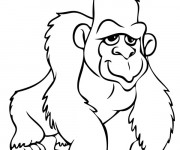 Coloriage Gorille à télécharger