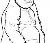 Coloriage et dessins gratuit Gorille se repose à imprimer
