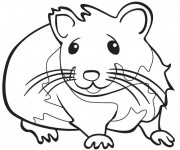 Coloriage et dessins gratuit Hamster pour enfant à imprimer