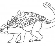 Coloriage et dessins gratuit Euoplocephalus dinosaure à imprimer