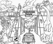 Coloriage et dessins gratuit Image de Jurassic Park à imprimer