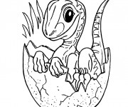 Coloriage et dessins gratuit Nouveau né dinosaure à imprimer