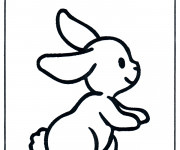 Coloriage Lapin simple