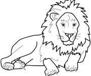 Coloriage et dessins gratuit Lion 1 à imprimer