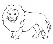 Coloriage et dessins gratuit Lion 10 à imprimer