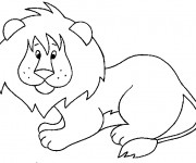 Coloriage Lion 11