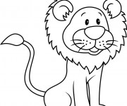 Coloriage et dessins gratuit Lion 13 à imprimer