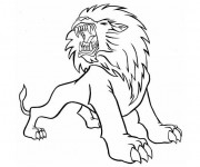 Coloriage Lion 32