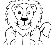 Coloriage et dessins gratuit Lion 4 à imprimer