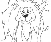 Coloriage Lion 44