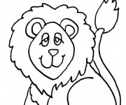 Coloriage et dessins gratuit Lion 7 à imprimer