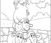 Coloriage Moutons humoristiques