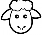 Coloriage et dessins gratuit Tête de Mouton à imprimer