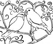 Coloriage et dessins gratuit Oiseau mandala à imprimer
