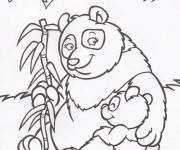 Coloriage et dessins gratuit Panda et son bébé à imprimer