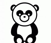 Coloriage et dessins gratuit Panda vecteur à imprimer