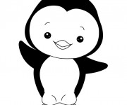 Coloriage et dessins gratuit Pingouin mignon à imprimer
