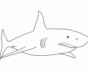 Coloriage et dessins gratuit Requin blanc à imprimer