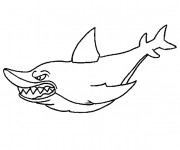 Coloriage Requin effrayant
