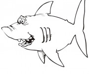 Coloriage et dessins gratuit Requin humoristique à imprimer
