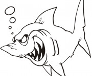 Coloriage et dessins gratuit Requin méchant à imprimer