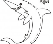 Coloriage et dessins gratuit Requin souriant à imprimer