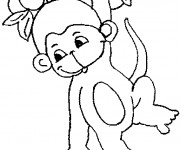 Coloriage et dessins gratuit Petit singe à imprimer
