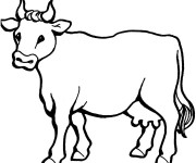 Coloriage et dessins gratuit Vache en ligne à imprimer