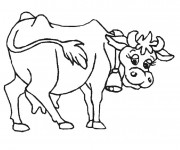 Coloriage vache stylisé