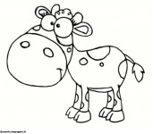 Coloriage et dessins gratuit Dessin de vache souriante à imprimer