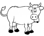 Coloriage Vache étonnée