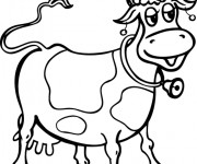 Coloriage et dessins gratuit Vache souriante à imprimer