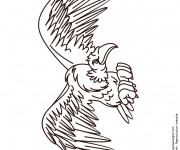 Coloriage et dessins gratuit Vautour ouvrant ses ailes à imprimer